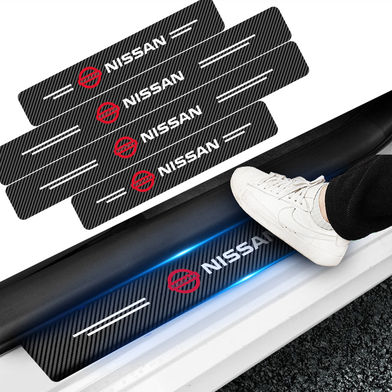 Crepe Pan Carbon - Autotürschwellenschutz aus Kohlefaser, Aufkleber für Nissan
