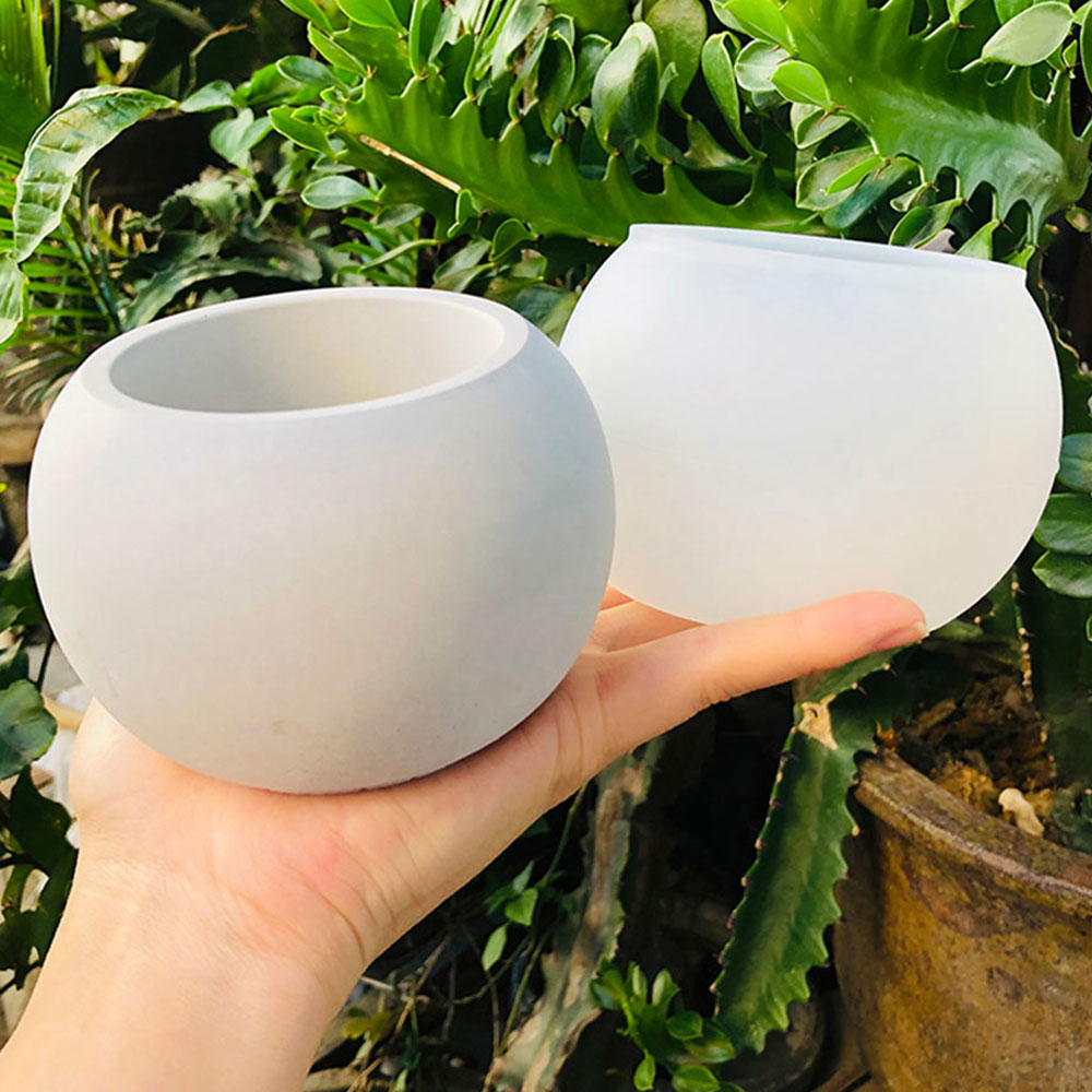 Potsticker Mold - Runde Kerzenform aus Silikon, Kugelförmiger Blumentopf,