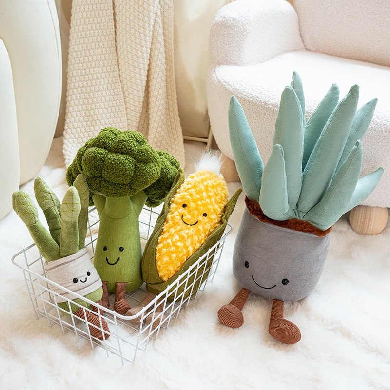 Corn Dog Stick - Plüschtier in vielen Designs: Brokkoli, Mais,